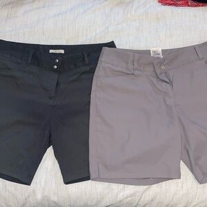 2 pair Adidas Golf shorts - dark and light gray